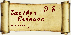 Dalibor Bobovac vizit kartica